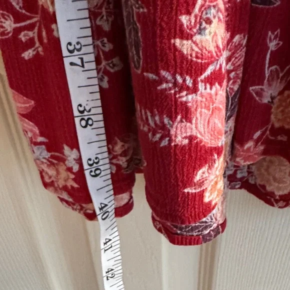 Davina Red Floral Midi Dress - Picture 4 of 8